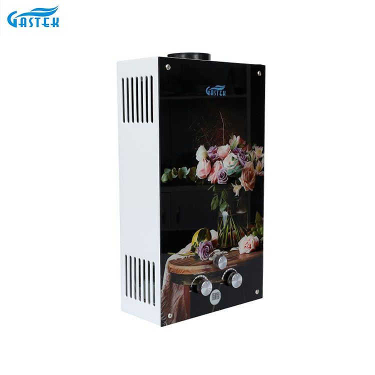 Geyser di gas con pannello in vetro per elettrodomestici con display LCD